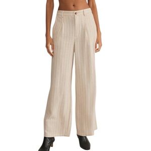 Tullea Wide Leg Linen Blend Striped Pants